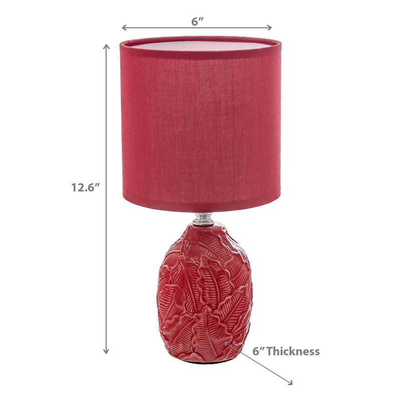 Ceramic Table Lamp With Shade Leaflet