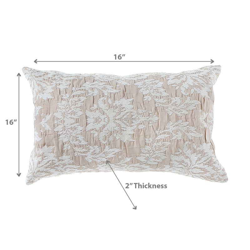 Cotton Linen Viscose Chenelle Cushion 16 X 26 - Set of 2