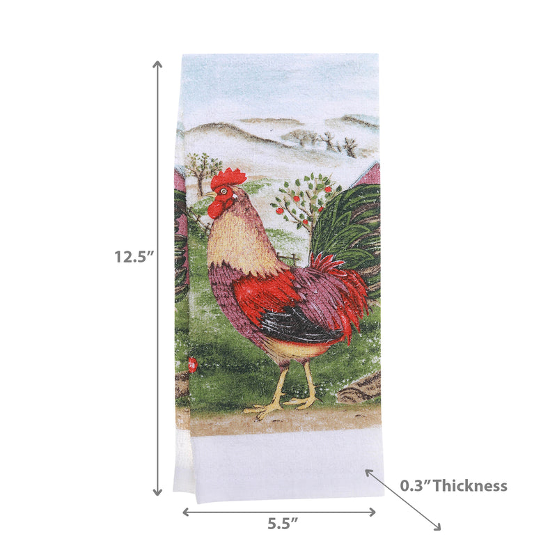 Hand Towel Roosters - Set of 6
