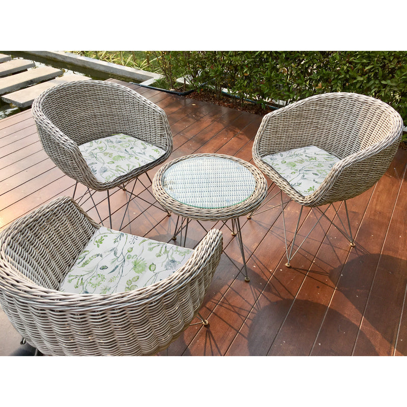April Outdoor Tufted Chair Pad Praire 16 x 16 - Set of 2