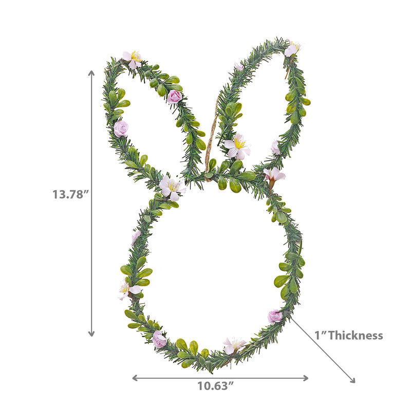 Bunny Head Leaves & Floral Wall Hanging
