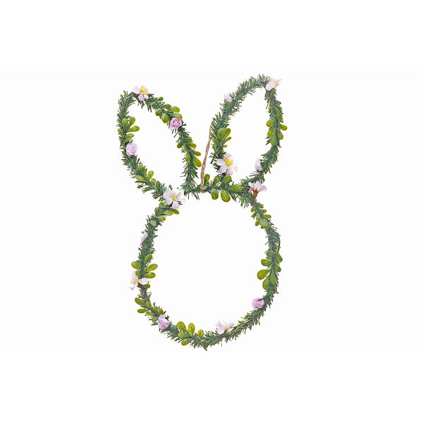 Bunny Head Leaves & Floral Wall Hanging