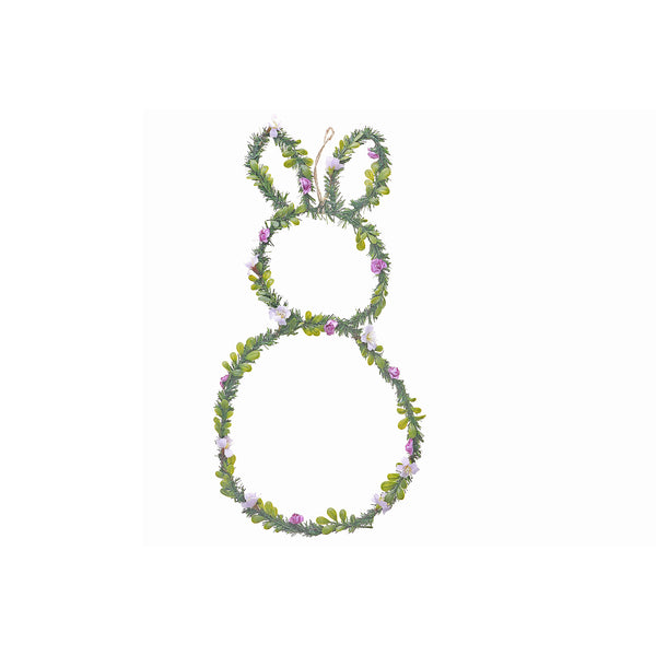 Bunny Leaves & Floral Wall Hanging