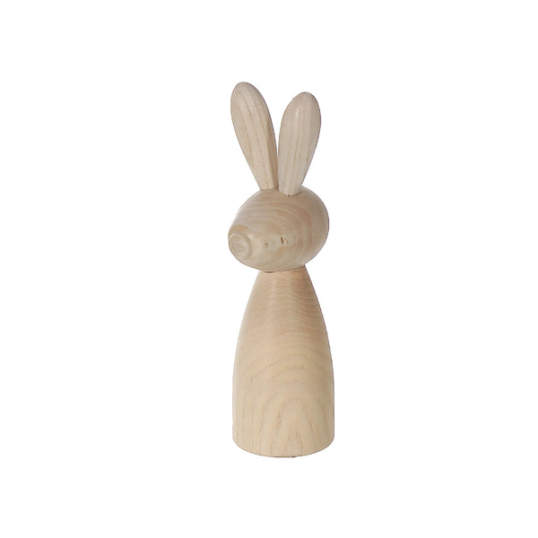 Natural Wooden Bunny Decor