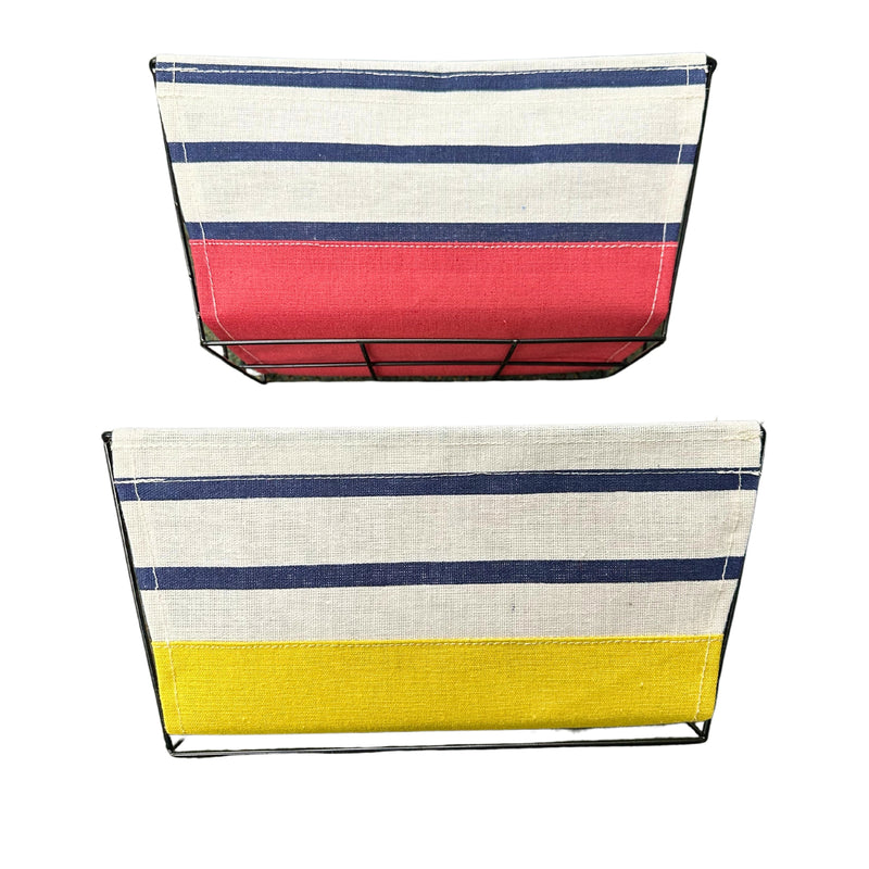 Storage Wire Caddy and Cloth Stripes - Set of 2