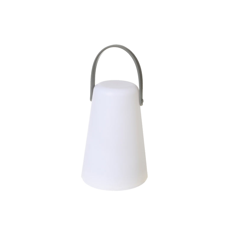 LED Outdoor Lantern WhiteGrey Handle