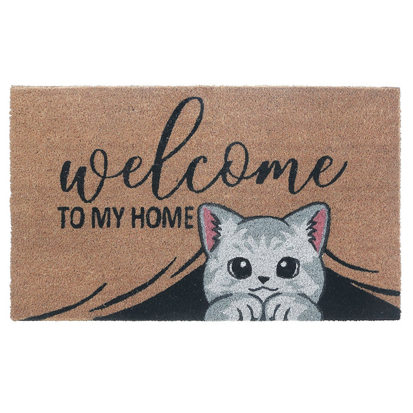 Coir Door Mat Cat Welcome To My Home 18 X 30