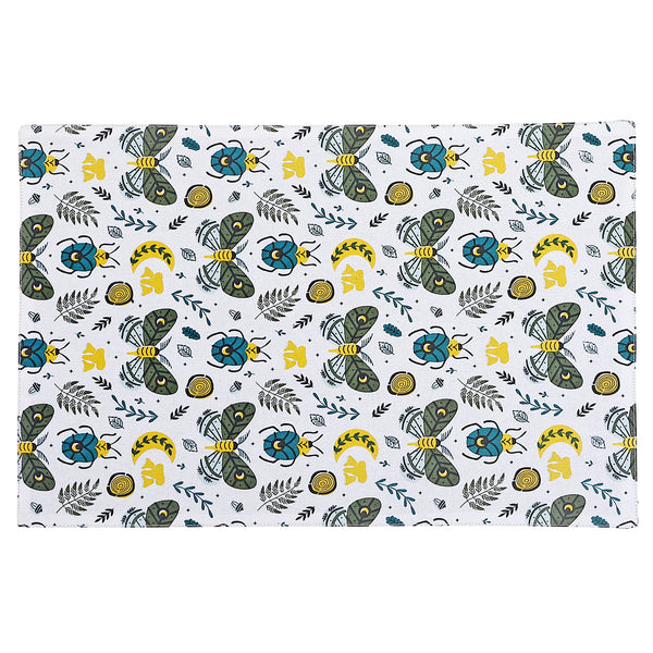 Cotton Placemat Butterfly & Beetle 12 X 18 - Set of 12