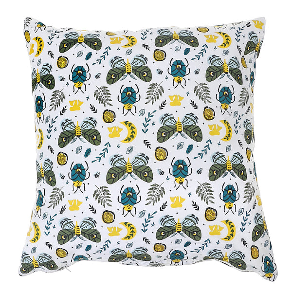 Cotton Cushion Butterfly & Beetle 18 X 18 - Set of 2
