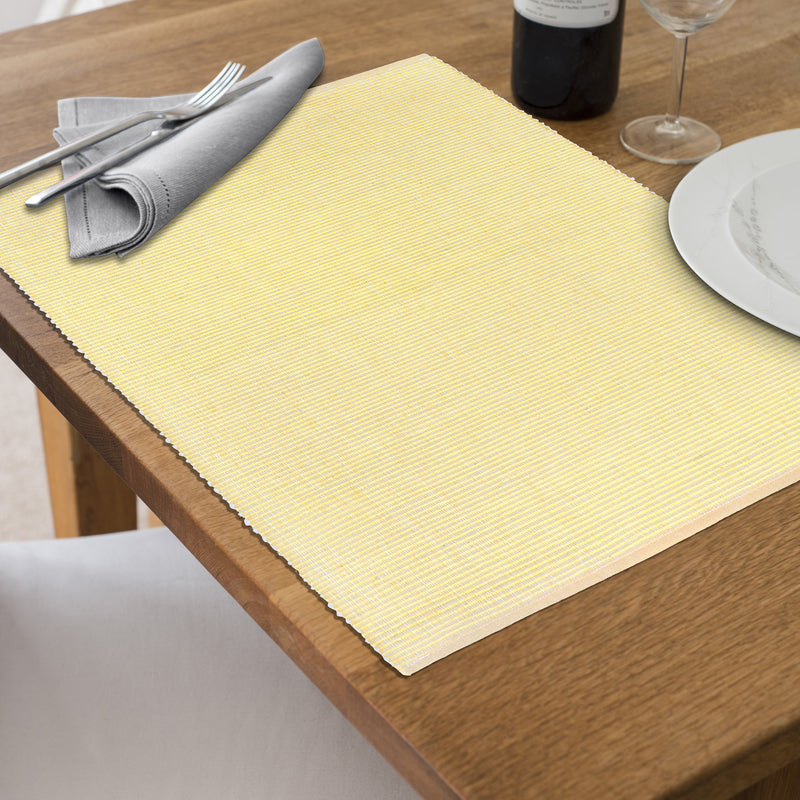 Chambray Ribbed Placemat - Set of 12