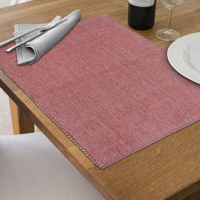 Chambray Ribbed Placemat - Set of 12