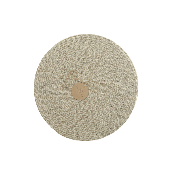 Wave Braided Round Placemat 15 X 15 - Set of 12