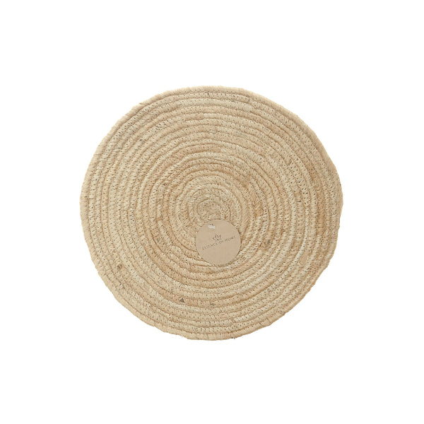 Plain Round Rope Jute Braided Placemat 14 X 14 - Set of 12