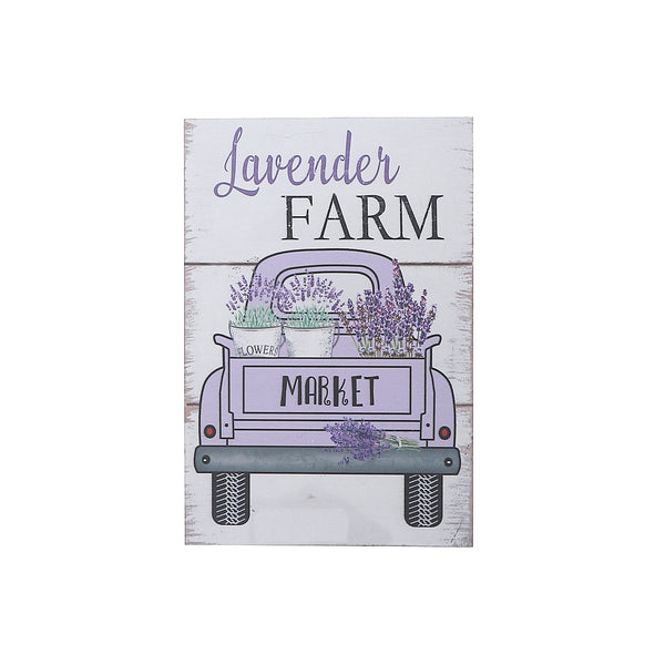 Wooden Lavender Farm Market Truck Wall Sign