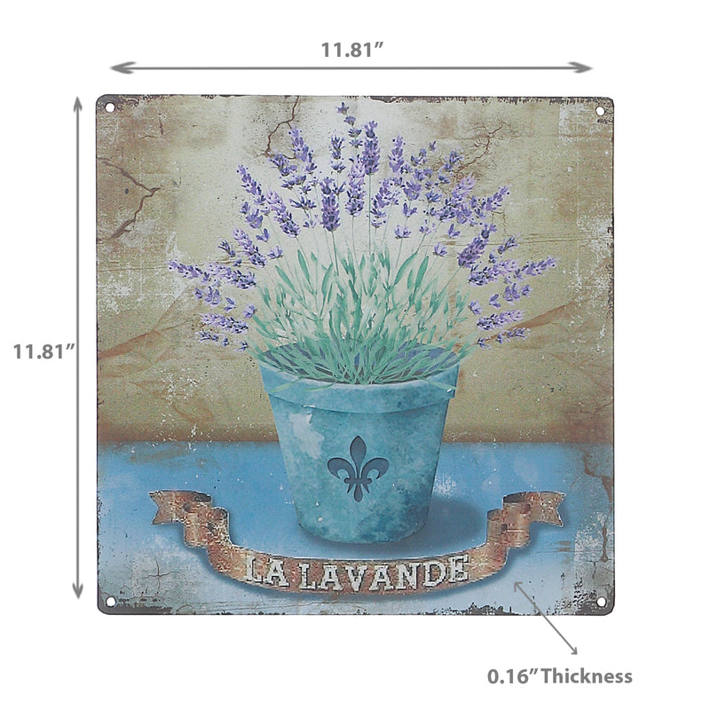 Metal Wall Sign La Lavender