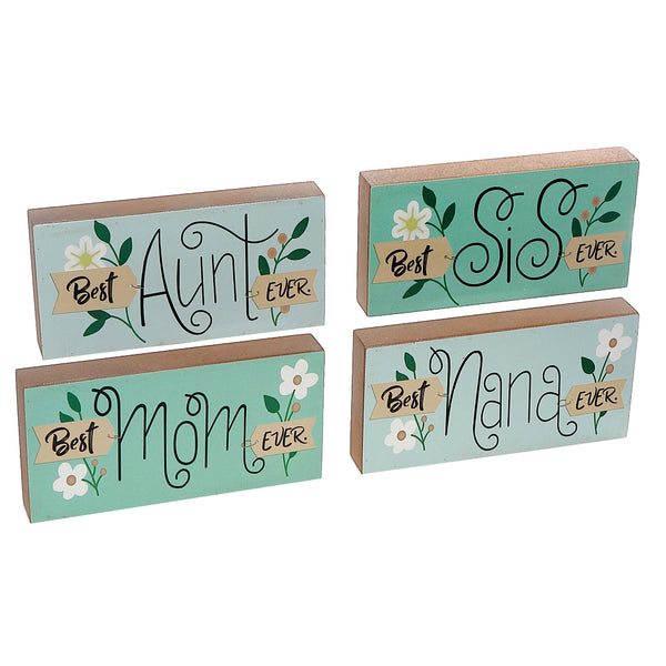 MDF Rectangle Table Blocks Family Inpired - Set of 4