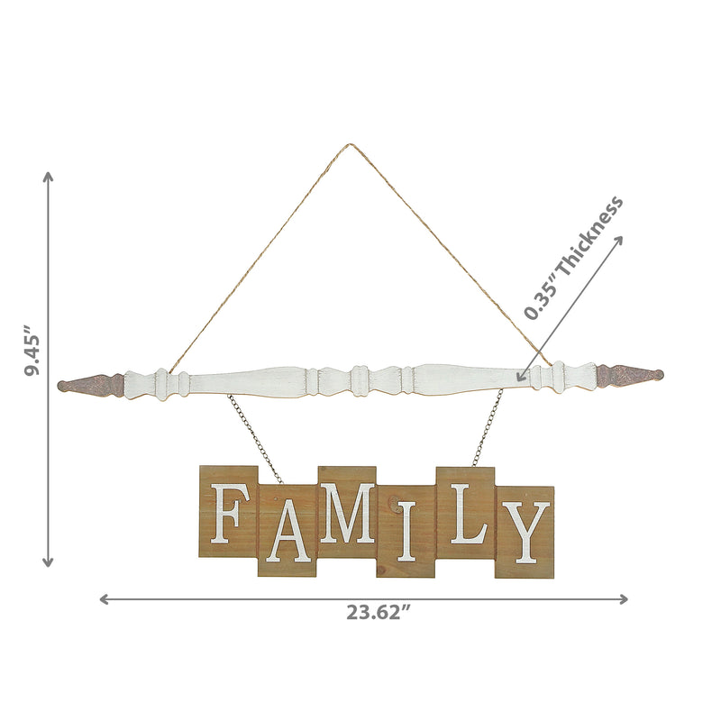 Hanging Wooden Chain Sign Family