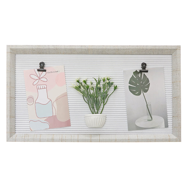 MDF Collage Clip Frame With Faux Plants 4X6