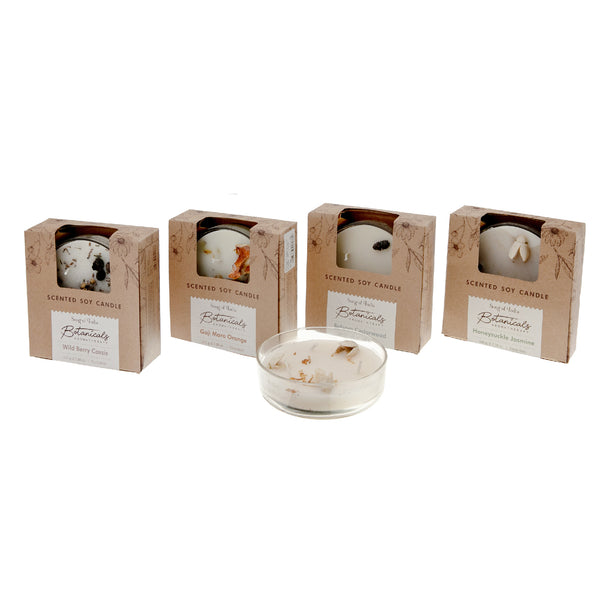 Botanicals Aroma 7.06 Oz 3 Wick Glass Jar Scented Candle - Set of 4