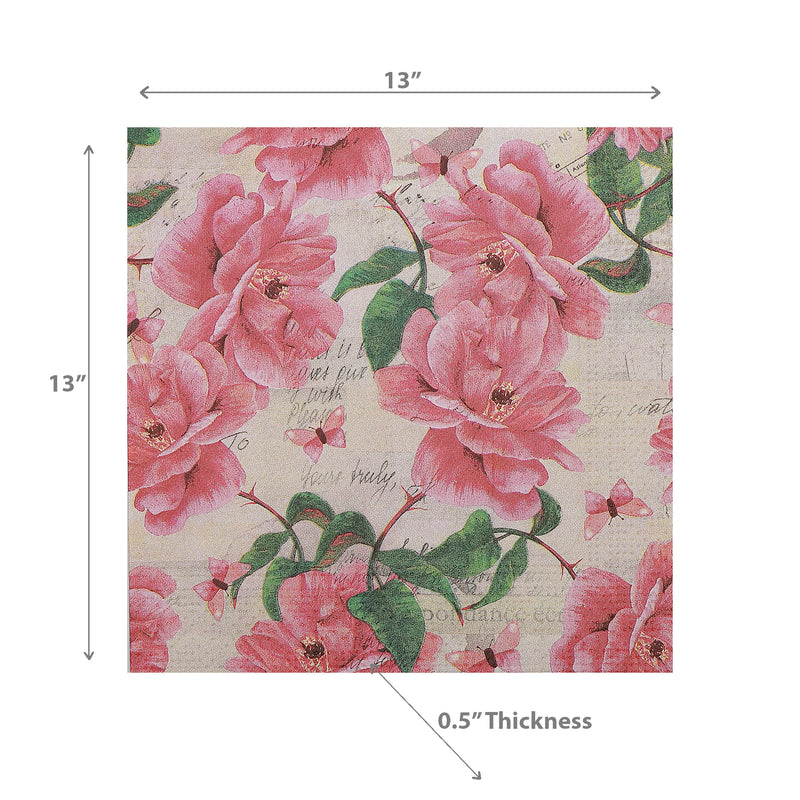 20 Pack Luncheon 3 Ply Napkin Peonies Bloom - Set of 6