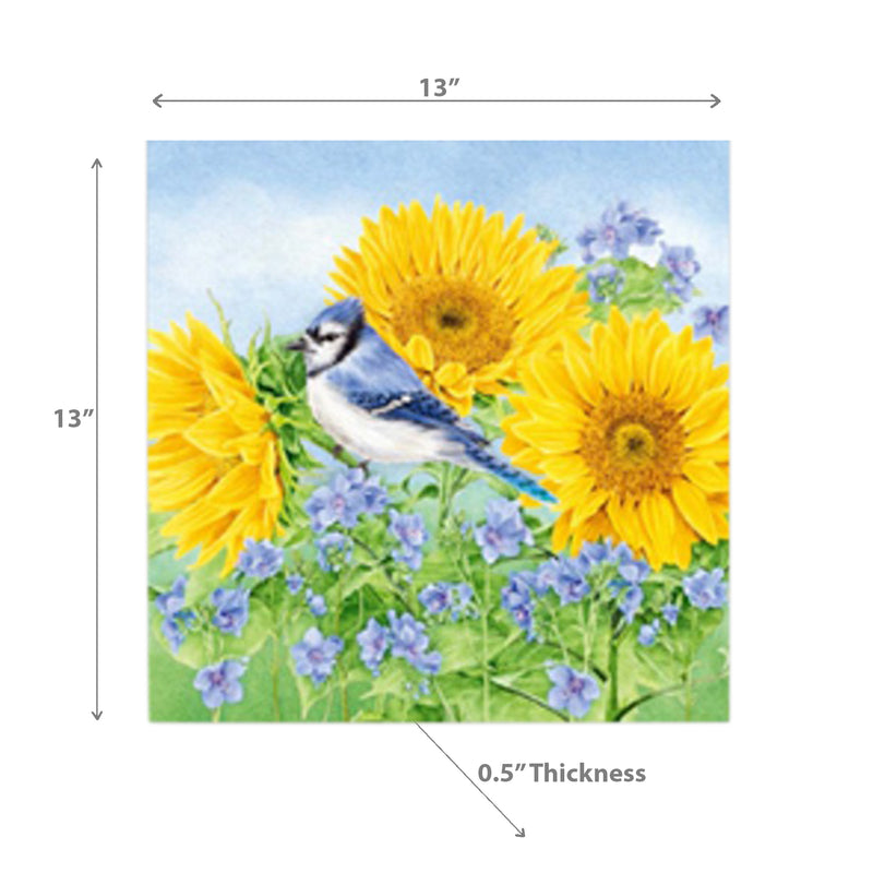20 Pack Luncheon 3 Ply Napkin Sunflower & Blue Jay - Set of 6