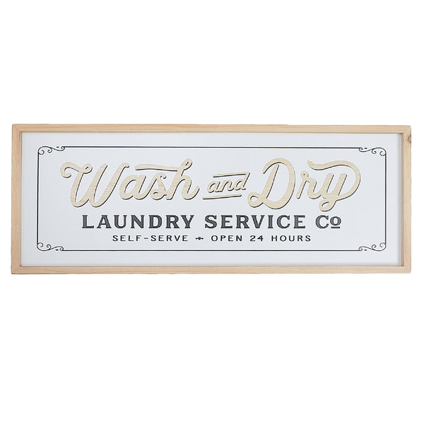 Framed Wooden Sign Wash And Dry