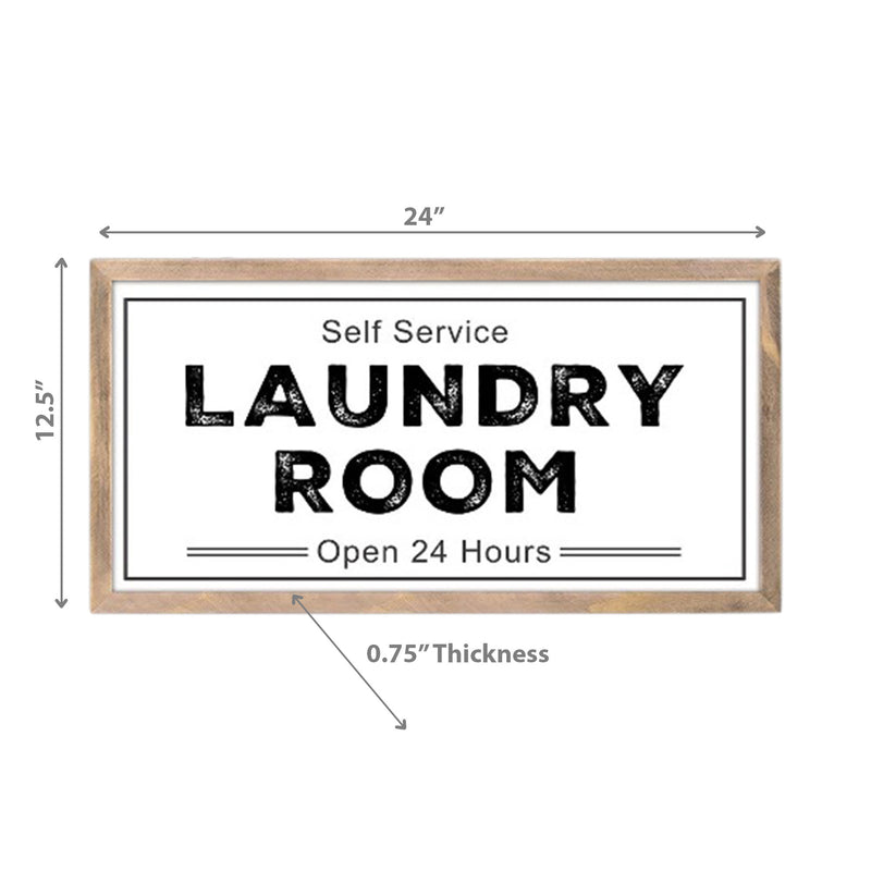 Framed Wooden Sign Laundry Room