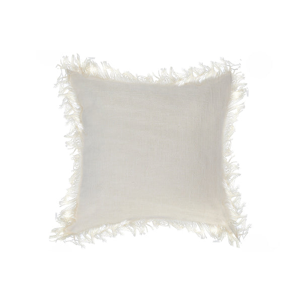 Slub Cotton Ivory Cushion Chloe 18 X 18 - Set of 2