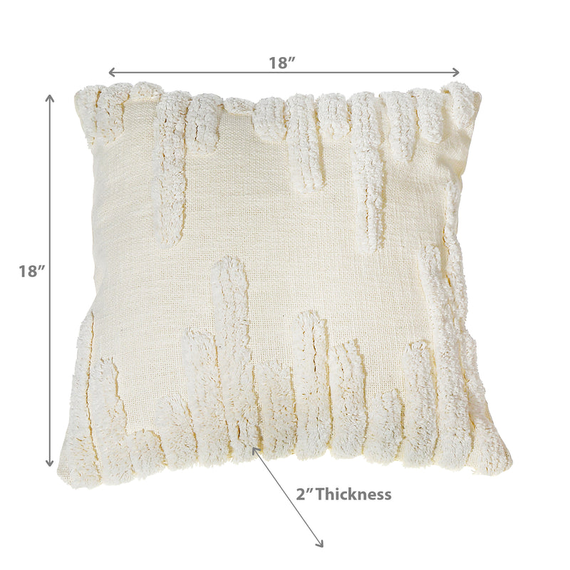 Slub Cotton Ivory Cushion Speed 18 X 18 - Set of 2