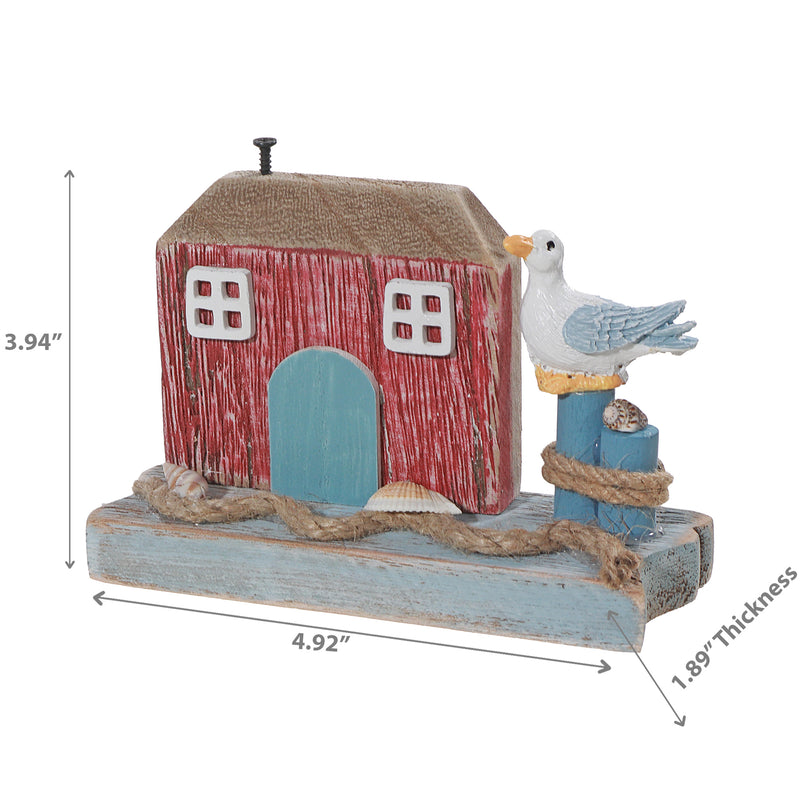 Wooden House With Bird By The Seashore