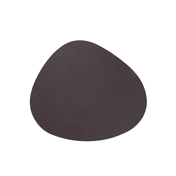 Reversible Pleather Pebble Placemat Chocolate - Set of 12