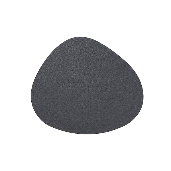 Reversible Pleather Pebble Placemat Gray - Set of 12