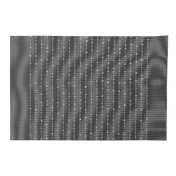 Vinyl Cotton Placemat Pinstripe Gray - Set of 12