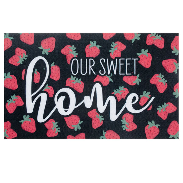 Printed Rubber Floor Mat Sweet Home Strawberry