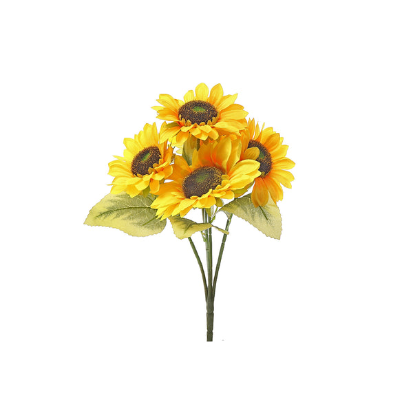Artificial 5 Head Sunflower Bouquet - Set of 2