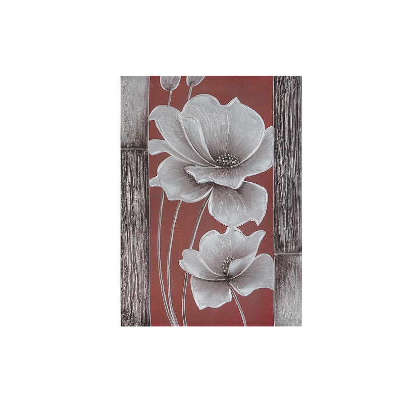 Hand Painted Canvas Wall Art (Blooms And Timber) - Set of 2