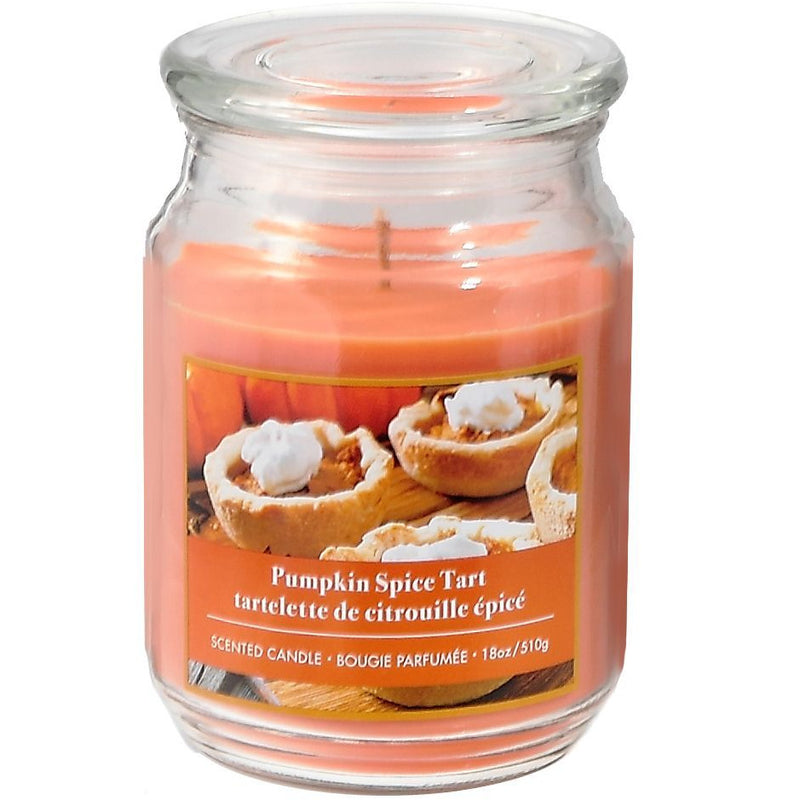Pumpkin Spice Tart Scented Candle Jar W/ Glass Lid