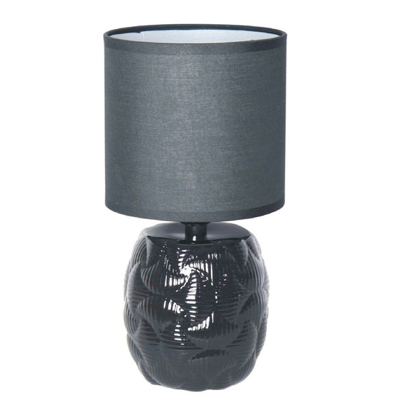 Ceramic Table Lamp With Shade (Eclipse) (Black)