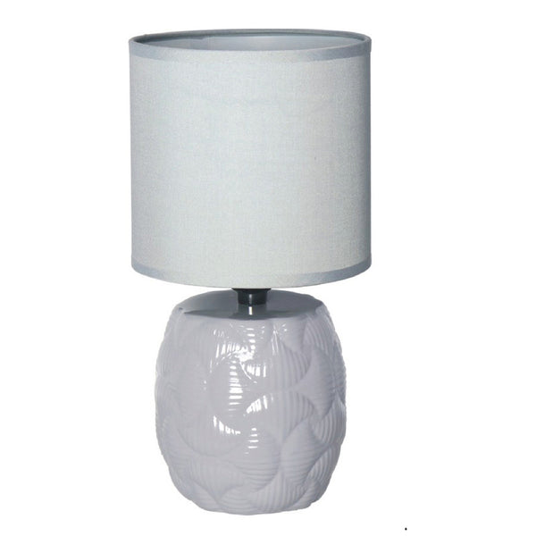 Ceramic Table Lamp With Shade (Eclipse) (Gray)