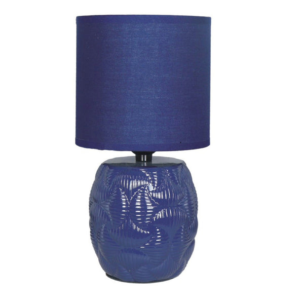 Ceramic Table Lamp With Shade (Eclipse) (Navy)