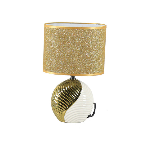Ceramic Table Lamp With Shade (Allure) (Gold)