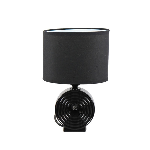 Ceramic Table Lamp With Shade (Orb Small) (Black)