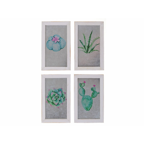 Metal Wall Art With Frame (Cactus) (Assorted) - Set of 4