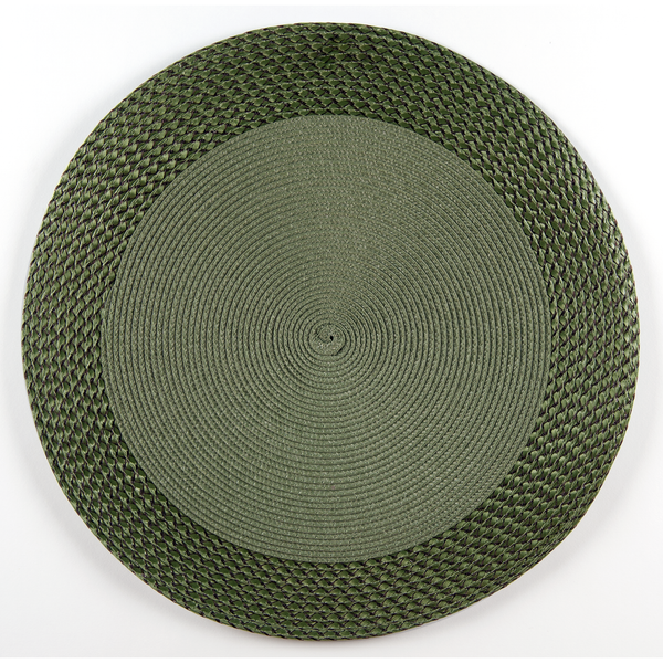 Vinyl Round Placemat With Border (Green)(Set Of 12)