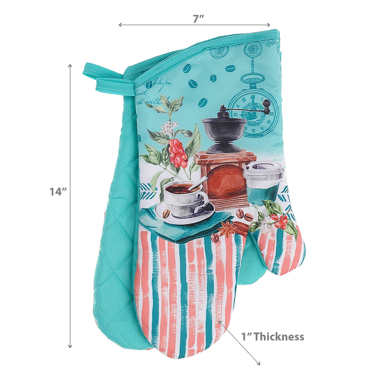 Oven Mitts 2 Pcs Coffee To Go - Set of 2