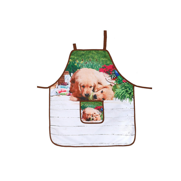 Apron With Pocket (Dogs Chewing Ball) - Set of 2