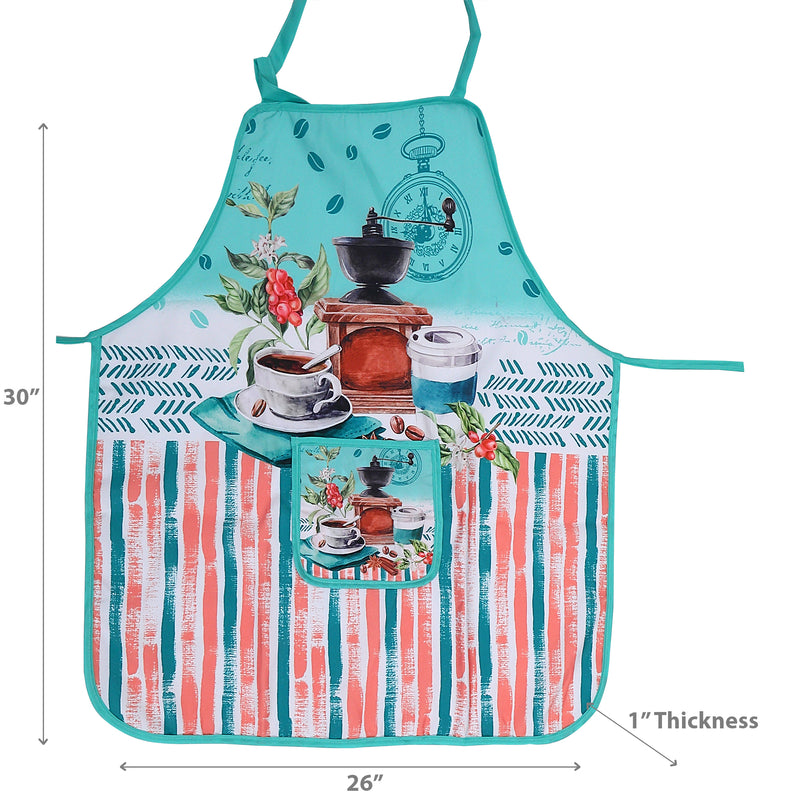 Apron With Pocket Coffee To Go - Set of 2