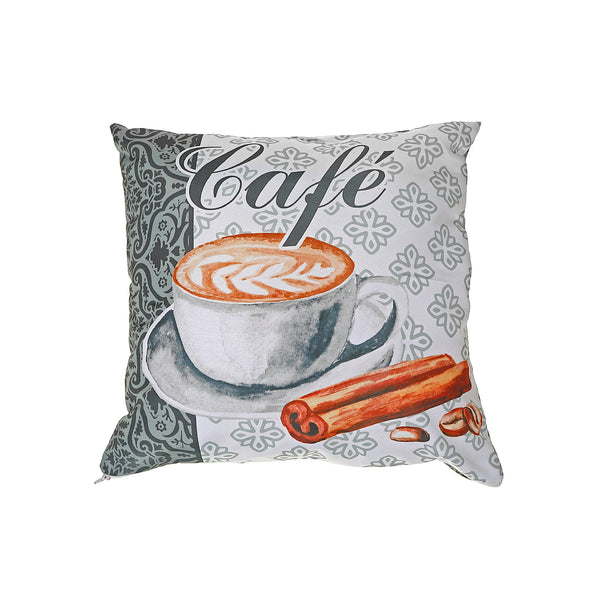 Polyester Digital Print Cushion (Cafe Latte) (18 X 18) - Set of 2