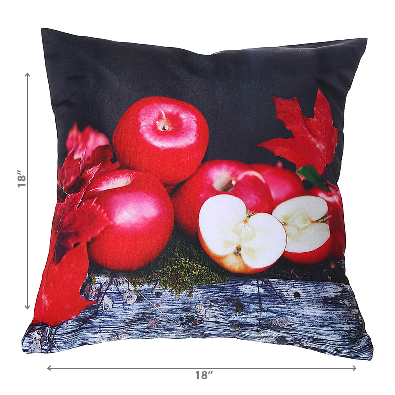 Polyester Digital Print Cushion Fresh Apples 18 X 18 - Set of 2