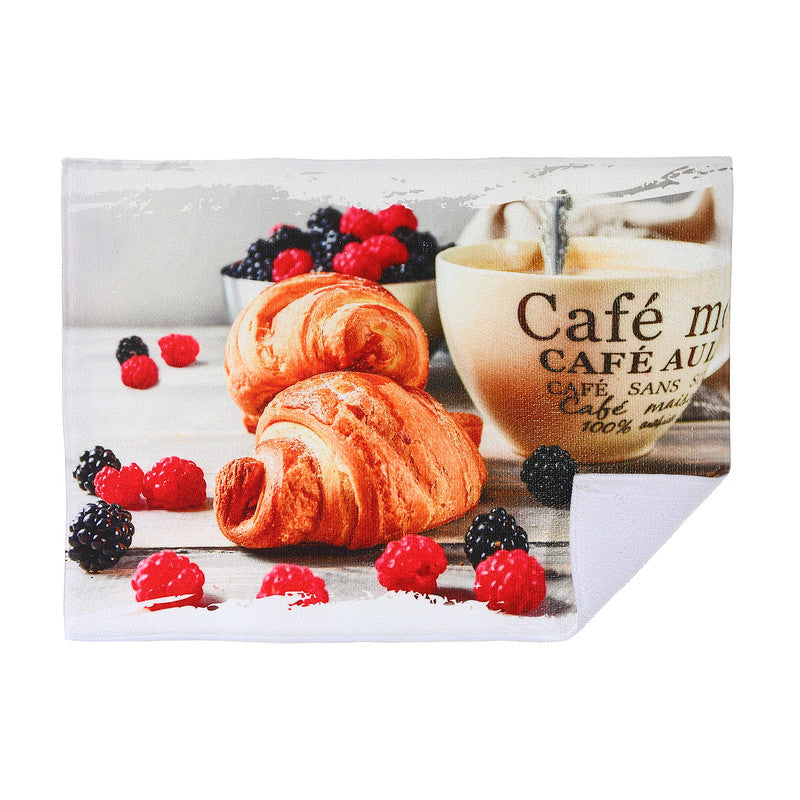 Microfibre Drying Mat (Croissant Cafe) - Set of 2